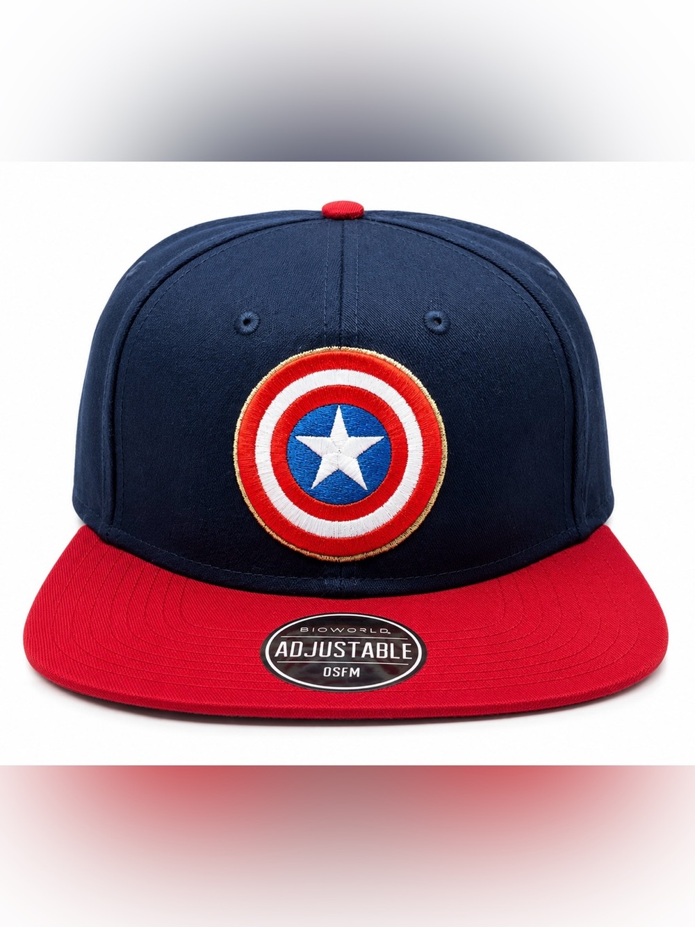 Marvel Navy and Red Captain America Snapback Hat